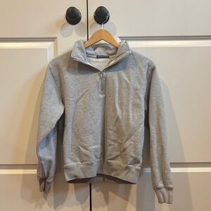 Brandy Melville grey quarter zip